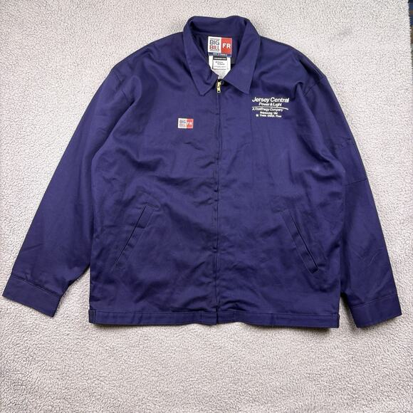 Big Bill Other - Big Bill Jacket Mens Extra Large Blue FR Indura Flame Resistant Work Wear Navy